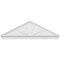 Ekena Millwork Peaked Cap 4 Spoke Architectural PVC Combination Pediment, 86"W x 28-3/8"H x 2-3/4"P (Pitch 6/12) PEDPC086X285PKC04 - alternate 3